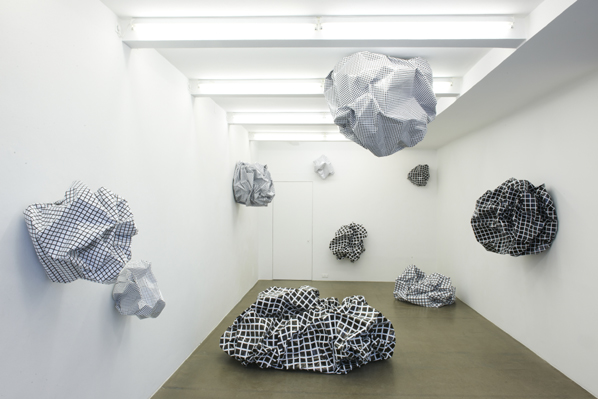Esther Stocker, Exhibition view, Krobath Vienna, 2013