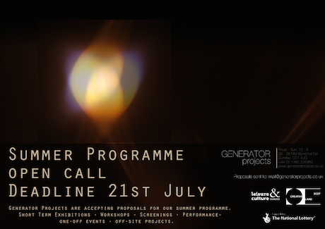 GENERATORprojects Summer Open Call 2014 