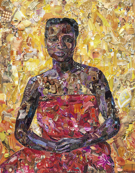 Vik Muniz, Seated Black Woman, after Félix Vallotton, 2013