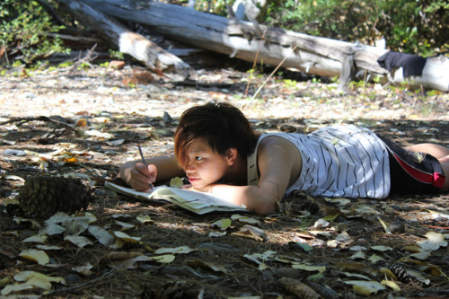 Wide Open Studios student Grace Chen at work. Image courtesy of Signal Fire.