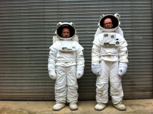 John Wood and Paul Harrison, Bored Astronauts on the Moon, production still, 2011