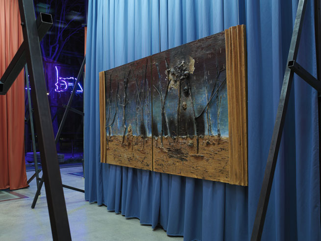 Installation View, David Lynch, The Air is on Fire<br class=