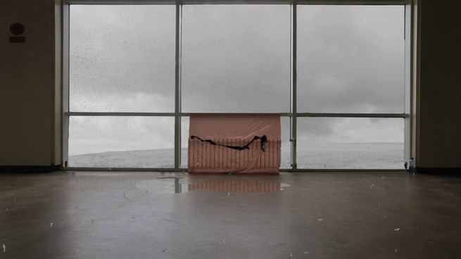 Ailbhe Ní Bhriain 'Untitled (window)' still from HD video, colour, sound, 09:00 min, 2013<br class=