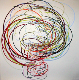 0321121<br/>22 x 22 inch<br/>pastel, charcoal on paper<br/>