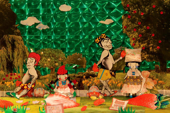 Another Beautiful Day <br/>Animation Still, 2007<br/>DVD Projection, Looped, Duration: 4.41min<br/>