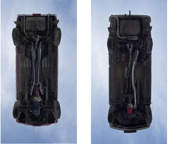 Maria Friberg, Transmission 3 & Transmission 4<br/>C-print / 2009 / 260 x 138 cm each<br/>Images � Maria Friberg, courtesy Galerie Voss, D�sseldorf <br/>