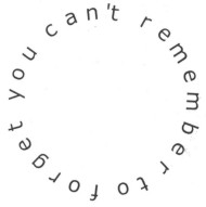 Can�t remember to forget you