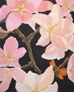 Cherry Blossom 120 x 100 cm eggtempera on canvas