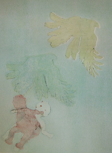 'Escape from evil 1'; Monoprint; 50cm:66cm;2014<br/>