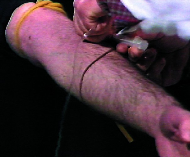 Peter Weibel Timeblood (original title: Zeitblut), 1972, Teleaction, Vienna<br/>