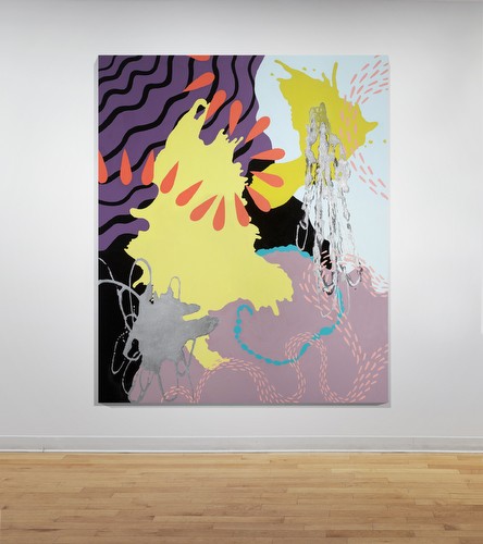 Plunk<br/>acrylic on canvas<br/>72" x 60"<br/>